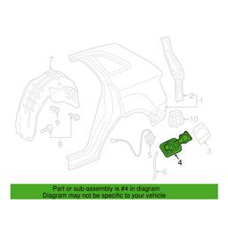 Audi Fuel Filler Housing 8U0809906C - Genuine VW/Audi